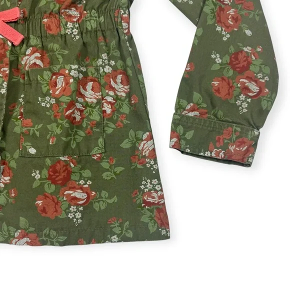 Little Lass Floral Jacket Green - Picture 4 of 6